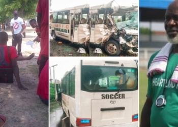 2024 Accident scene: Heartland FC Coach and players