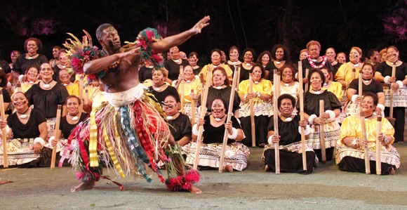 Fiji Dancers during a festival on the Island