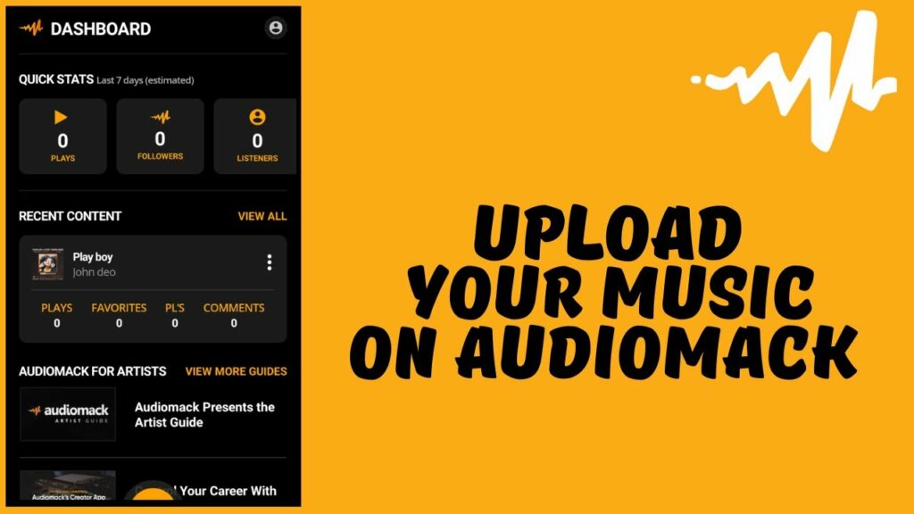 Upload Song on Audiomack
