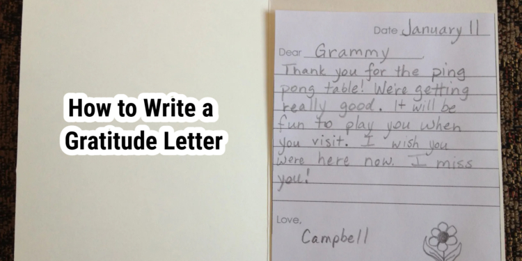 How to Write a Gratitude Letter