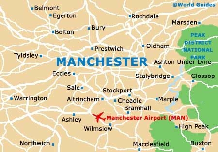 Where is Manchester Located in the UK Map