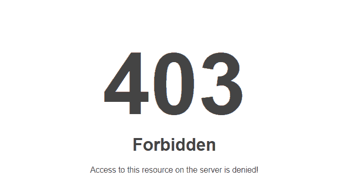 Fixing the 403 Forbidden Error
