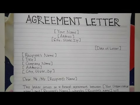 How to Write a Letter of Agreement