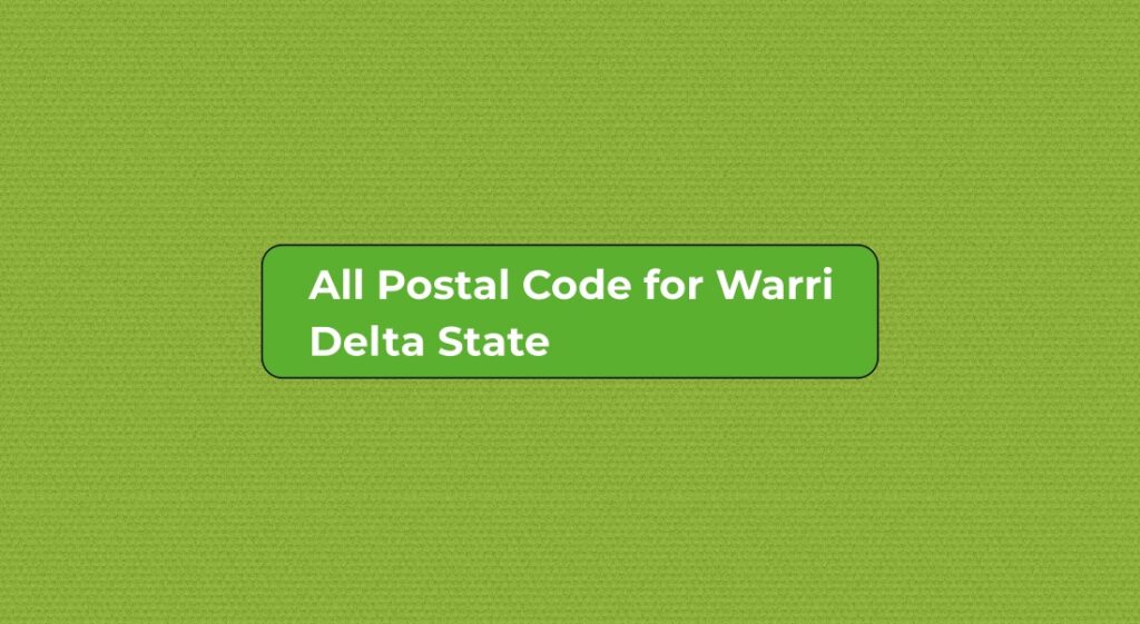 Warri Postal Code