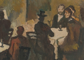 family talking at dinner table