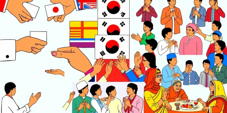 Global cultural etiquette do's and don'ts collage.