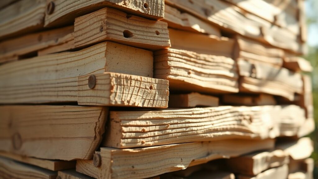 Handcrafted wooden beehive made from scrap wood