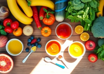 Organic baby food ingredients and prepared meals.