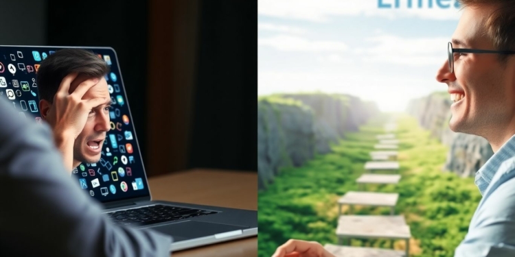 Digital marketing mistakes and successes visualized.