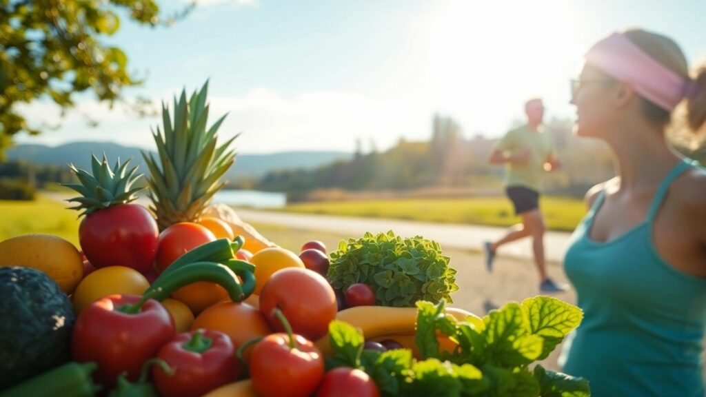 Person living a healthy lifestyle, avoiding lifestyle diseases.