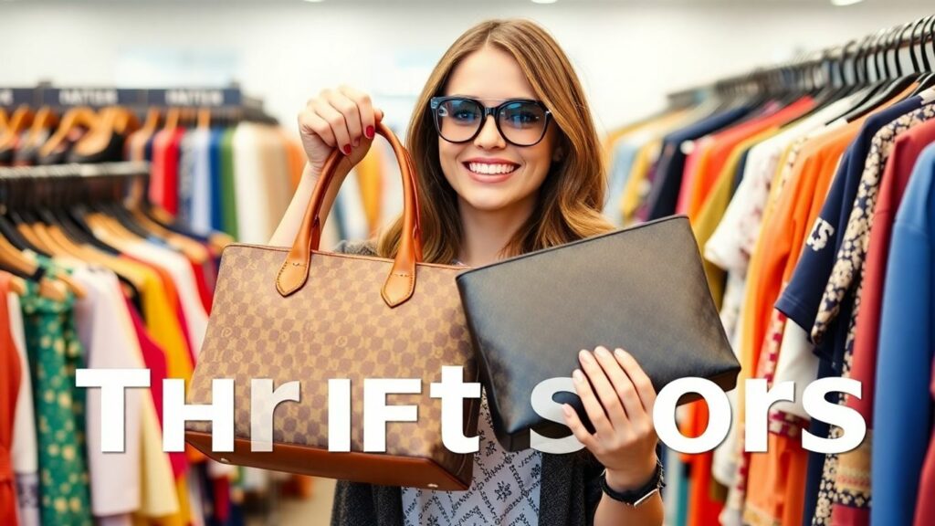 shopping at thrift store