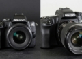 Mirrorless camera versus DSLR camera comparison.