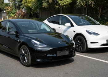 Tesla Model 3 and Model Y side-by-side.