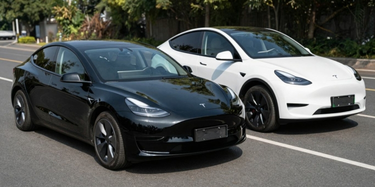 Tesla Model 3 and Model Y side-by-side.