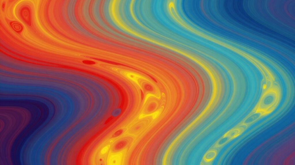 Abstract colorful swirls representing marketing psychology.