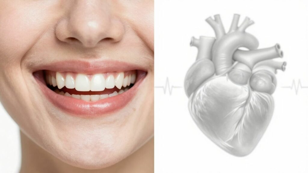 Healthy smile and heart connection