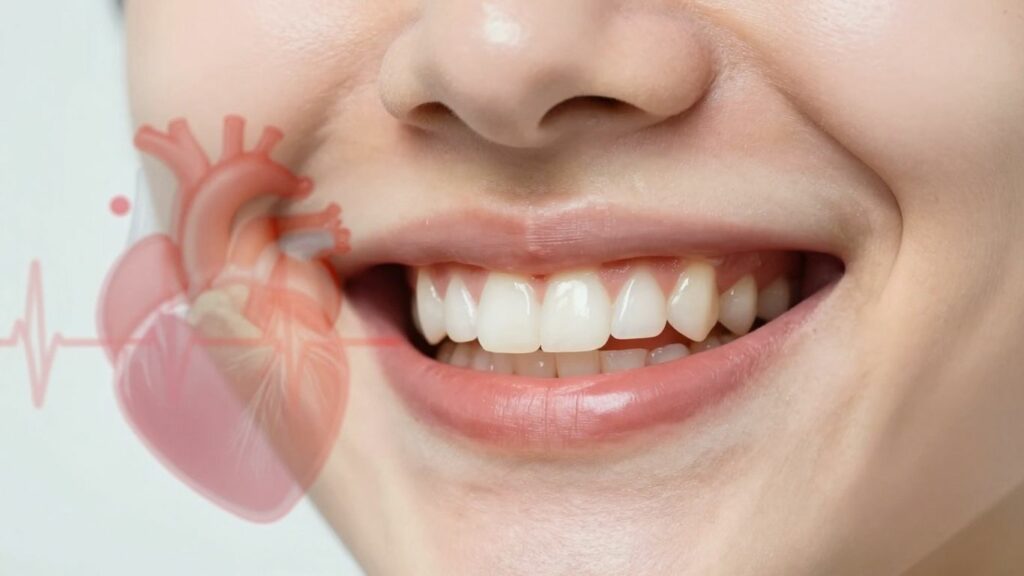 Healthy smile and heart connection