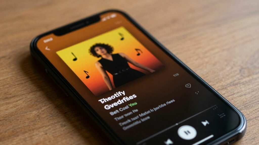 Spotify app on a phone screen