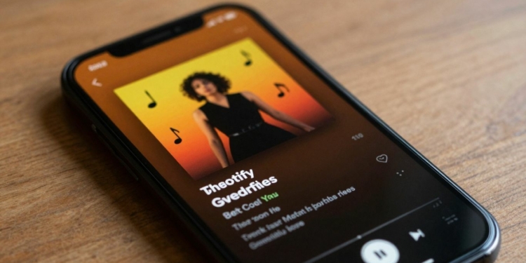 Spotify app on a phone screen