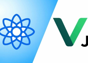 React and Vue.js logos side-by-side comparison