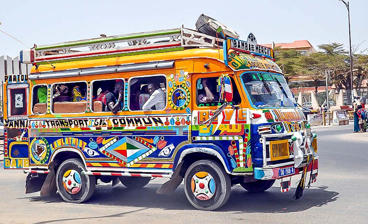 The Painted Bus is a popular means of road transportation in Senegal
