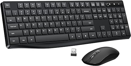 Sponsored Ad - Wireless Keyboard and Mouse Combo, Lovaky 2.4G Full-Sized Ergonomic Keyboard Mouse, 3 DPI Adjustable Cordle...