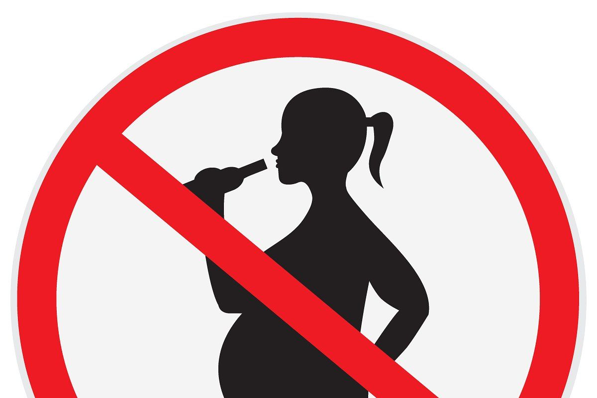 No Alcohol for Pregnant Women sign