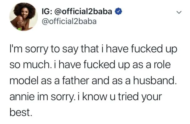 NIGERIAN MALE CELEBRITIES WHO PUBLICLY APOLOGISED FOR CHEATING ON THEIR SPOUSES