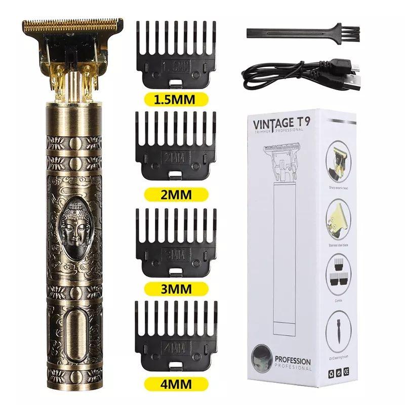 Ubeator Newest T9 Gold Hair Trimmer Rechargeable Electric Hair Clipper