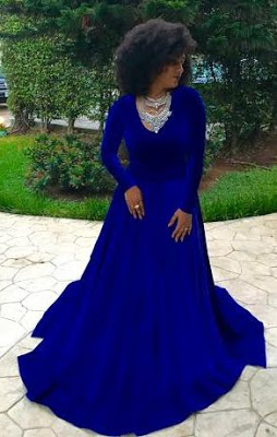 juliet ibrahim's new blue dress