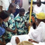 Photos: Ooni of Ife prays for Wasiu Ayinde Marshal's children