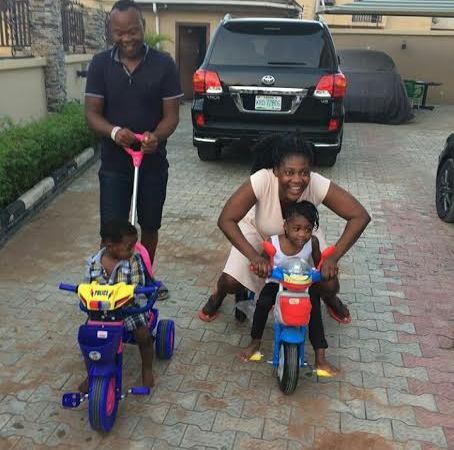 Mercy Johnson shares cute photo of playtime with her kids