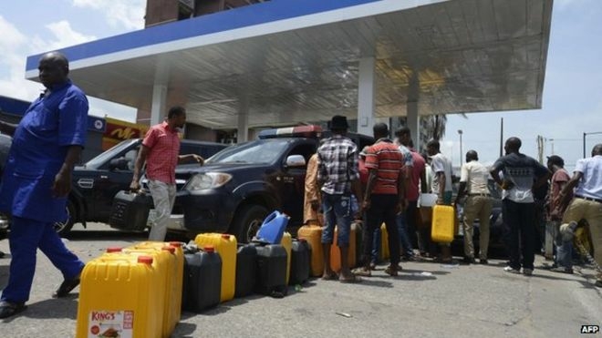 Queue at Filling Station during Fuel Scarcity
