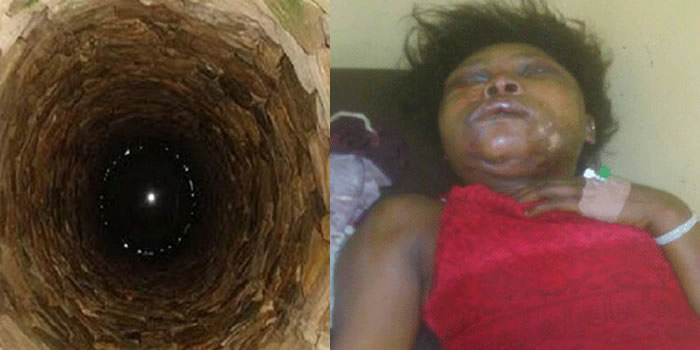 Mrs Anita Ekpeyong in hospital after rescue from a well