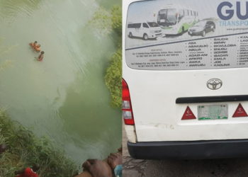 GUO Motors' bus plunged into river