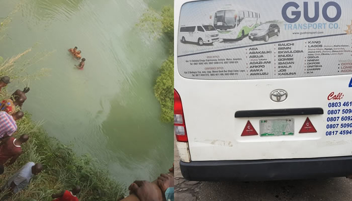 Only 2 survived after 18-seater GUO Transport's Bus plunged into river along Agbor-Benin expressway