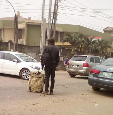 Photos/Video: Stranded UK-based Nigerian man on Christmas vacation roams the streets of Lagos 3 weeks after arrival
