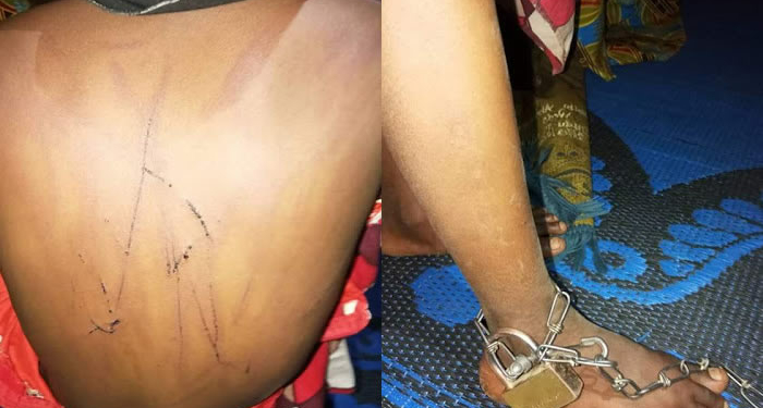 Woman chained housemaid with padlock in Enugu