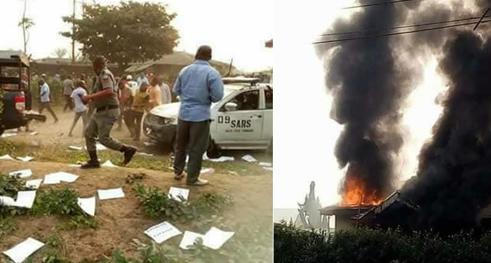 INEC office burnt down in Ughelli