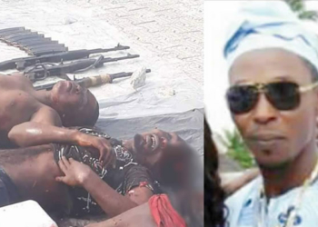 Corpse of Don Wanni and his gang members