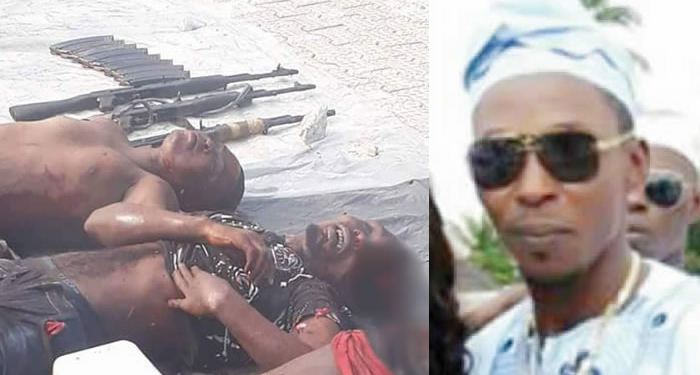 Corpse of Don Wanni and his gang members