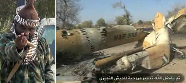 Shekau, allegedmillitary air craft gunned down