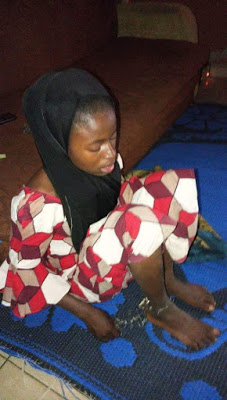 Photos: Sister to Secretary to the Adamawa State Govt allegedly brutalises her minor housemaid, had her legs chained and padlocked