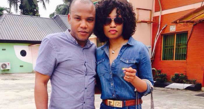 IPOB Leader,  Nnamdi Kanu and his wife.