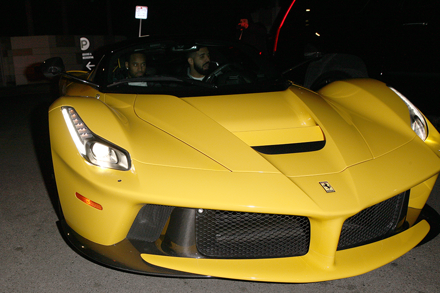 Drake shows off his new $7m Ferrari La Ferrari sports car in LA (Photos)