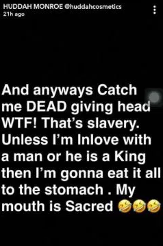 Huddah Monroe reveals she only f*cks kings and presidents. See her reason!