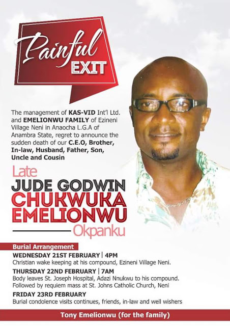  Photo: Veteran Nollywood filmmaker, Chukwuka Emelionwu (Kasvid) for burial on Thursday