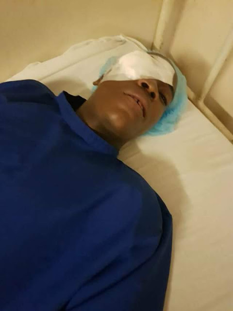 Photos: Student of Ojodu Grammar School stabbed in the eye by fellow student
