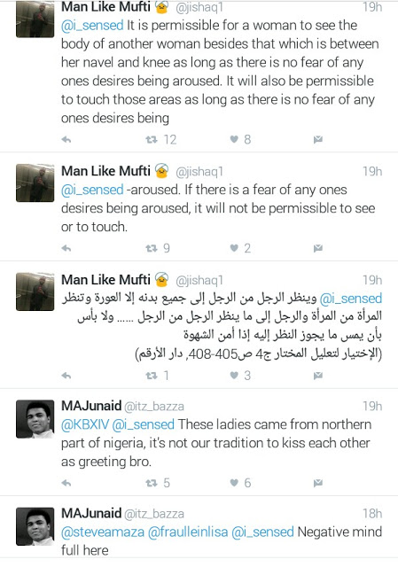 Photo of young girl giving another girl a peck on the cheek is "pure homosexuality" says Nigerian Muslim man