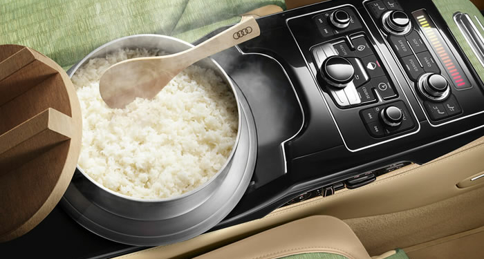 Audi A8 5.5 makes it possible to cook while driving